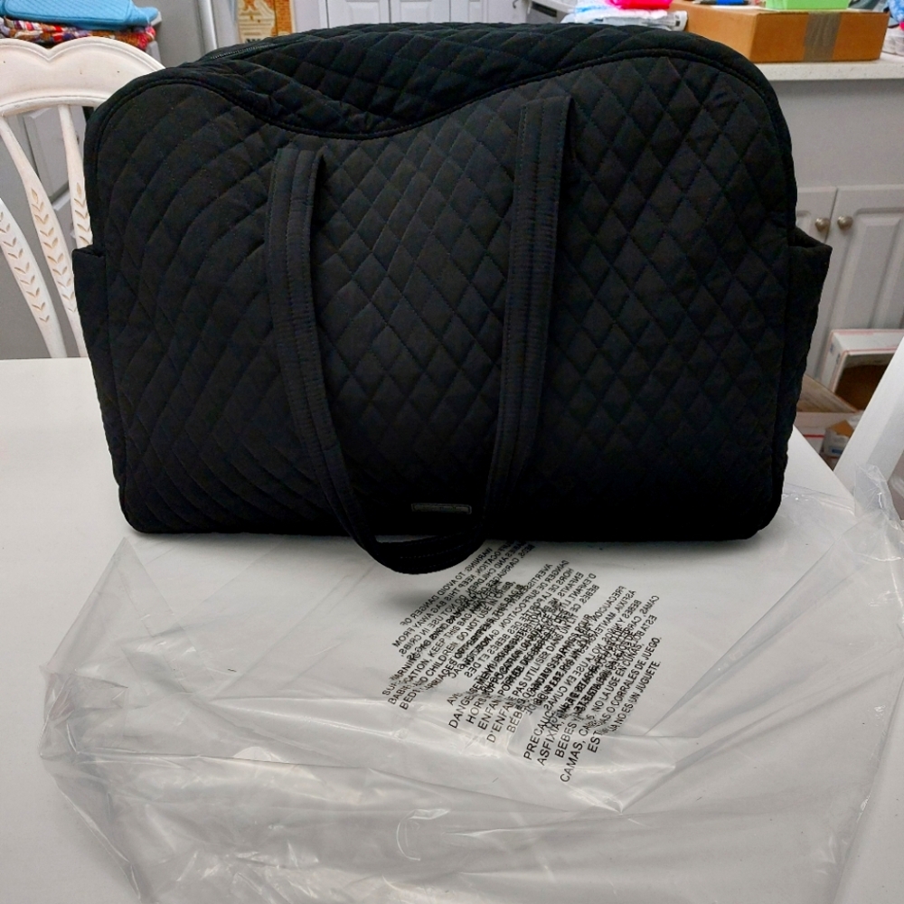 Vera Bradley Grand Traveler Classic Black Microfiber NWT